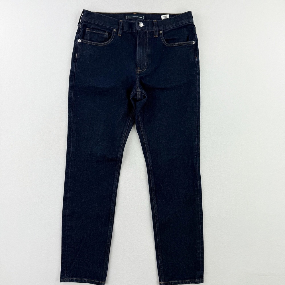 EVERLANE The Slim Uniform Jeans Mens Size 32X30 Raw Wash Denim‎